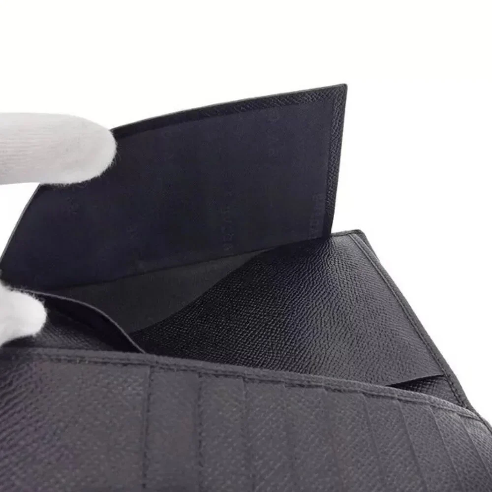 BVLGARI Long Bill Holder Classico Leather Authentic Used